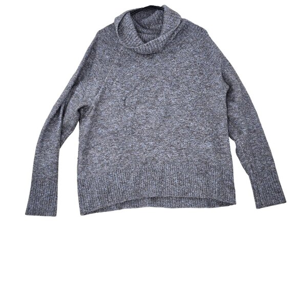 L.L. Bean Womens Gray Wool Blend Turtleneck Sweater Size XL Soft & Warm Knit - Picture 1 of 7